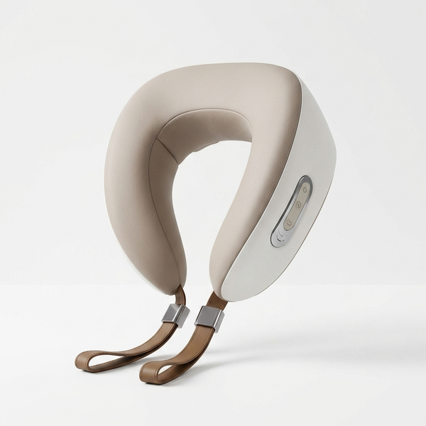 Contoured Neck Support Pillow designed for comfort and support while resting or traveling.