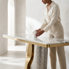 Modern Console Table - Gold Finish