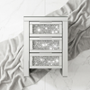 Mirrored 3-Drawer Bedside Table