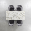 Modern Marble-Look Dining Table