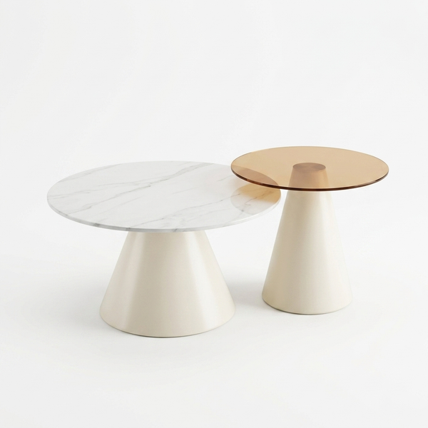 Set of 2 Round Coffee Tables