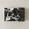 Modern Black Marble-Look Rectangular Coffee Table
