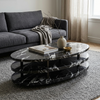 Modern Layered Marble-Look Coffee Table