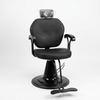 Black Salon Styling Chair with Footrest