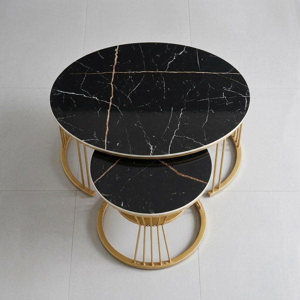 Modern Two-Tier Round Coffee Table
