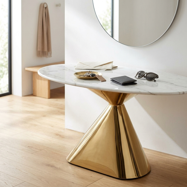 Modern Sculptural Console Table