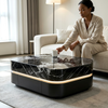 Modern Luxury LED Marble-Top Coffee Table