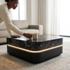 Modern Luxury LED Marble-Top Coffee Table