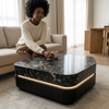 Modern Luxury LED Marble-Top Coffee Table