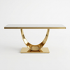 Modern Gold-Tone Console Table