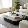 Modern Luxury LED Marble-Top Coffee Table