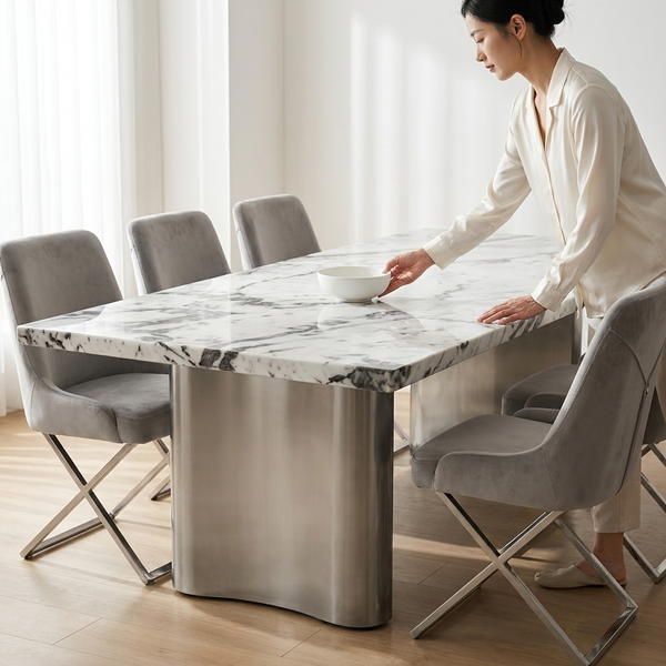 Modern Marble Dining Table Set