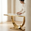 Modern Gold-Tone Console Table