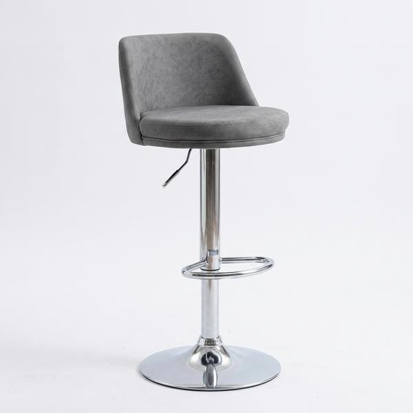 Modern Adjustable Bar Stool with Padded Seat