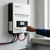 48V 10.2kW MPPT Hybrid Solar Inverter with Wi-Fi mounted on wall, displaying settings.
