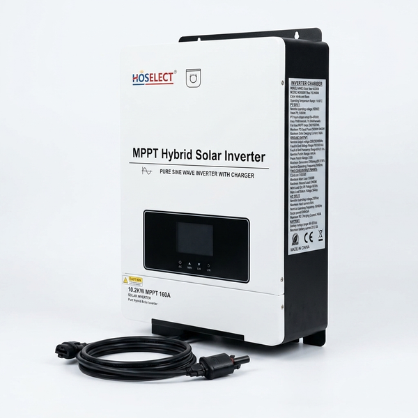 48V 10.2kW MPPT Hybrid Solar Inverter with Wi-Fi and charger, pure sine wave, solar power management system.