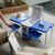 28L Cooler Box and Folding Table Chair Set Blue