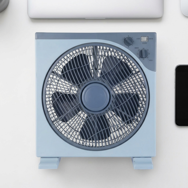 Condere 12'' Box Fan (3 Speed and Timer and Oscillating)