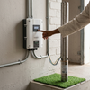 4ssHi H3.5 260 280V 2200W Borehole Pump connected to control panel with user adjusting settings.