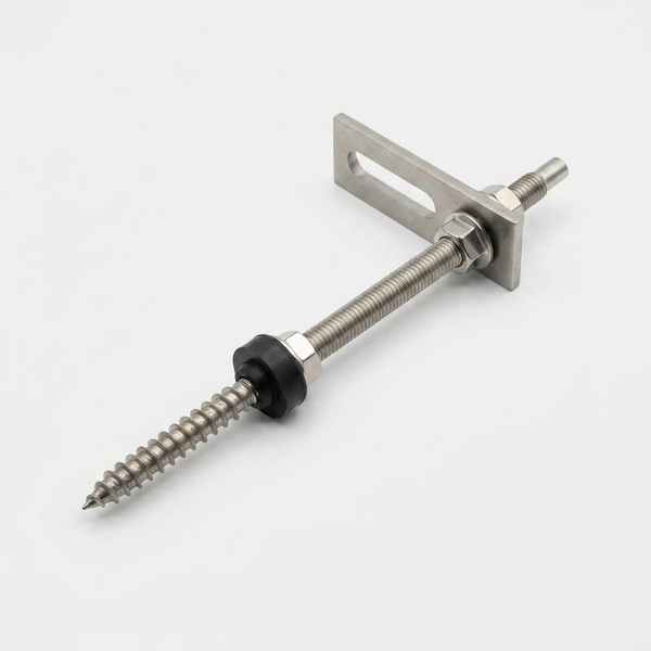 Hanging Bolt for Solar Panel Mounting Systems with threaded design and securing components.
