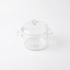 Charming Transparent Borosilicate Glass Pot With Lid 14cm