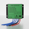48V 400W PWM Wind Turbine Controller for Gel Battery with wiring ports and specifications on a green label.
