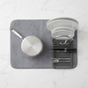 Space Saving Large Charcoal Dish Rack Microfiber Drying Mat