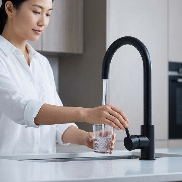 Black Round Kitchen Sink Faucet