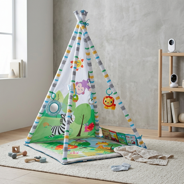 2 In 1 Baby Activity Play Gym and Removable Tent