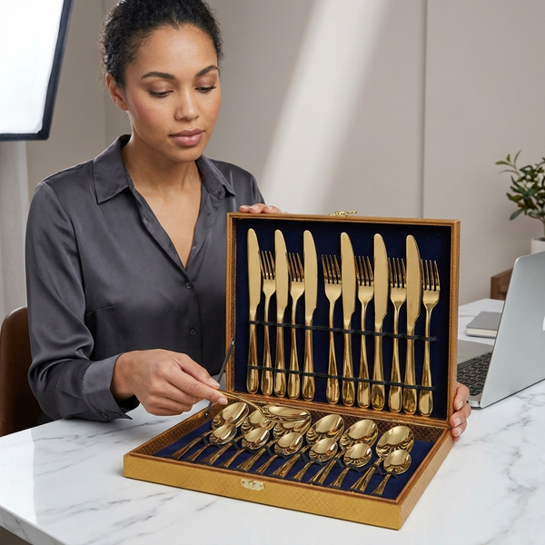 24 Piece Stainless Steel Cutlery Set
