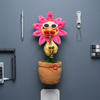 Dancing Musical Sunflower Plush Toy with Saxophone in a flower pot, wearing sunglasses and playing a saxophone.