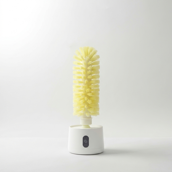 Electric Cleaning Brush with Rotating Brush Head on a white background, showcasing its cylindrical bristle design.