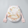Long Plush Baby Pillow with Printed Design featuring whimsical fairy and animal illustration with soft pink limbs.