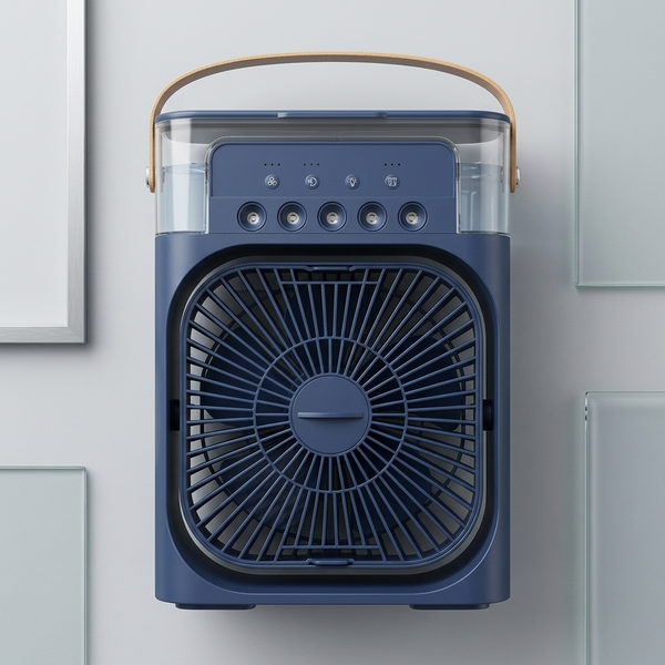 7 Colours LED Portable Air Cooler Fan Small