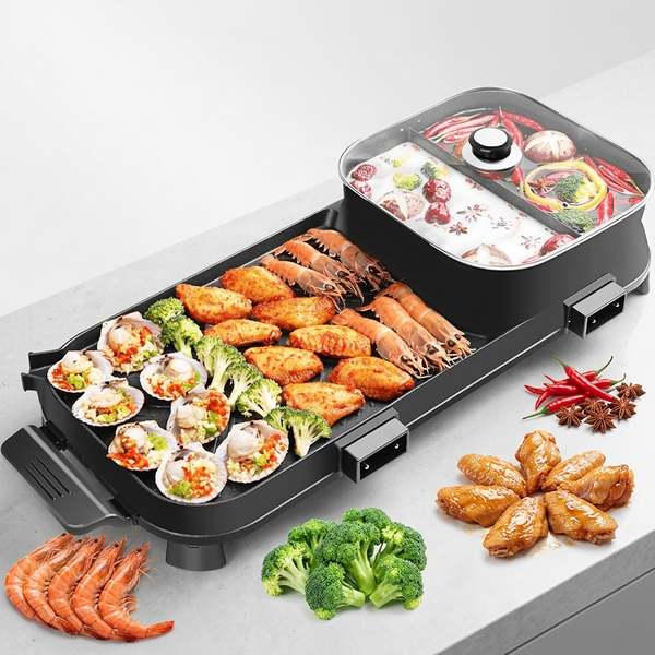2 in 1 Electrical Barbecue Hotpot