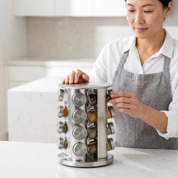 16 Jars Rotating Spice Carousel
