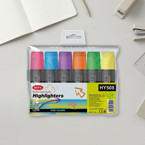 Multicolour Pack of Highlighters (6pcs)