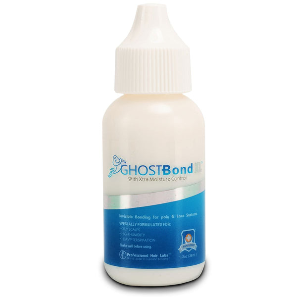 Extra Moisture Resistant Lace Wig Glue in a 1.3 oz bottle for strong hold in humid conditions.