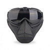 Tactical Full-Face Protective Mask with Integrated Goggles