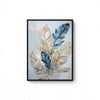 Gold-Accented Feathers Canvas Wall Art