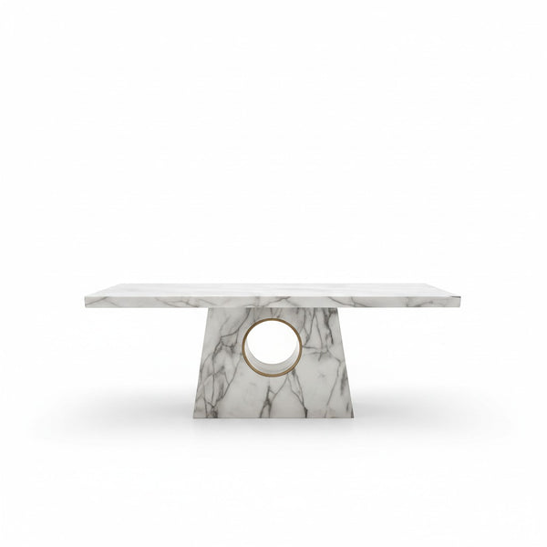 Modern Marble-Look Dining Table