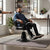 Black Salon Styling Chair with Footrest