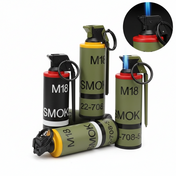 Bomb-Shaped Novelty Lighter collection showcasing unique designs in vibrant colors for novelty and collection purposes.