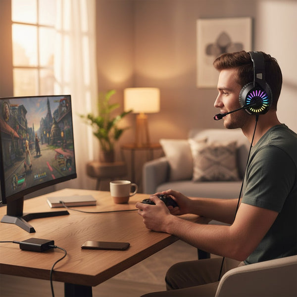RGB Gaming Headset with Noise Cancelling Mic