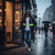 Long Hooded Raincoat with Reflective Stripe