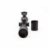 Rifle Scope featuring protective lens covers and adjustment turrets for compatible mounting systems.