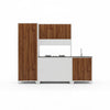 Multi-Piece Modular Kitchen Unit in a Brown and White Finish