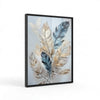Gold-Accented Feathers Canvas Wall Art