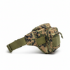 Camouflage Multi-Pocket Side Bag shown from the side, featuring multiple compartments and an adjustable strap for easy carrying.