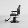 Black Salon Styling Chair with Footrest